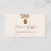 Brown Boho Teddy Bear Babydusche Windelwindeln Begleitkarte (Vorderseite)