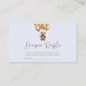 Brown Boho Teddy Bear Babydusche Windelwindeln Begleitkarte (Vorderseite)