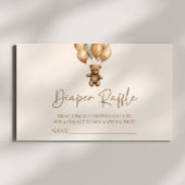 Brown Boho Teddy Bear Babydusche Windelwindeln Begleitkarte