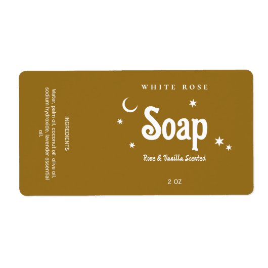 Brown Boho Themed Soap Labels (Vorne)