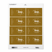 Brown Boho Themed Soap Labels (Vorne)