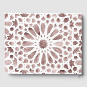 Brown Boho Wasserfarbe Mittelmeer Tile Gästebuch (Rückseite)