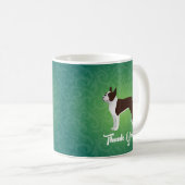 Brown Boston Terrier Danke für Design Kaffeetasse (VorderseiteRechts)