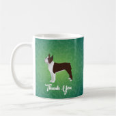 Brown Boston Terrier Danke für Design Kaffeetasse (Links)