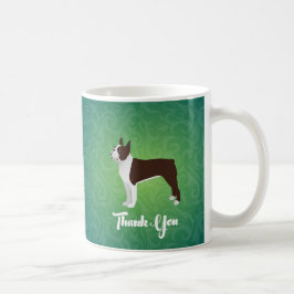 Brown Boston Terrier Danke für Design Kaffeetasse