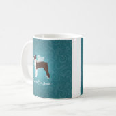 Brown Boston Terrier Dog Angel Pet Memorial Kaffeetasse (Vorderseite Links)
