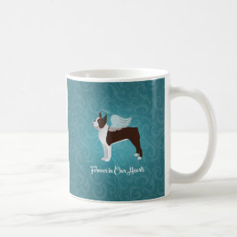 Brown Boston Terrier Dog Angel Pet Memorial Kaffeetasse