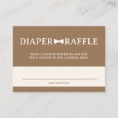 Brown Bow Krawatte Diaper Raffle Begleitkarte (Vorderseite)
