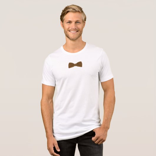 Brown Bow Tie Tri-Blend Shirt (Vorderseite voll)
