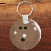 Brown Bowling Ball Schlüsselanhänger (Vorderseite)