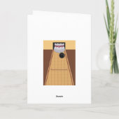 Brown Bowling Birthday Grußkarte Karte (Rückseite)