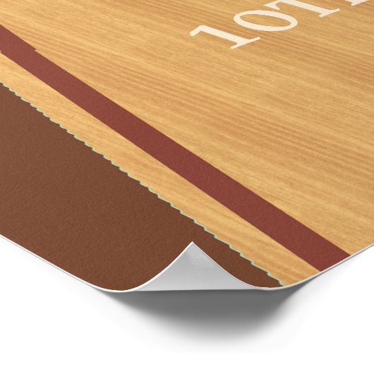 Brown Bowling Birthday Party Poster (Ecke)