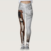 Brown-Boxerhund Leggings (Vorderseite)