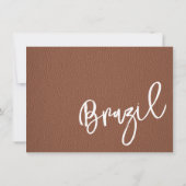 Brown Brazil Passport Dankeskarte (Rückseite)
