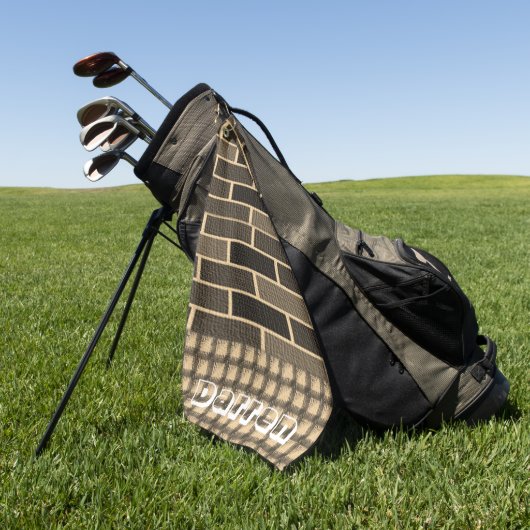 Brown Brick Golf Towel Golfhandtuch (Gras)