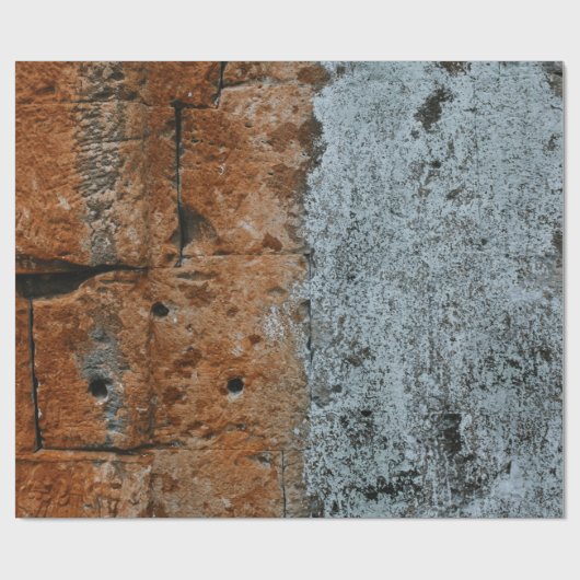 Brown bricked wall geschenkpapier (Flach)