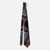 Brown Bronze Aquamarin Design Neck Tie Krawatte (Rückseite)