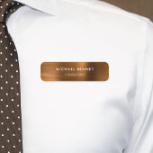 Brown Bronze Metallic Beruflich Business Namensschild