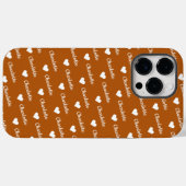 Brown Bronze Repetiername Script Heart Case-Mate iPhone Hülle (Rückseite (Horizontal))