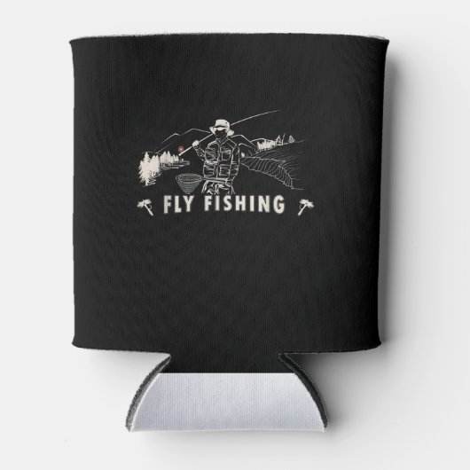 Brown Brook Foreut Fish Gift Fisherman Line Dosenkühler (Vorderseite)