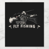 Brown Brook Foreut Fish Gift Fisherman Line Weinetikett (Einzelnes Label)