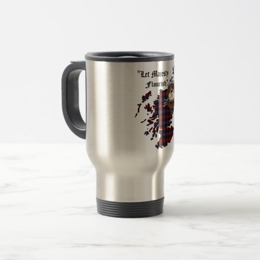 Brown/Broun Clan Abzeichen Travel Mug Reisebecher (Vorderseite Links)