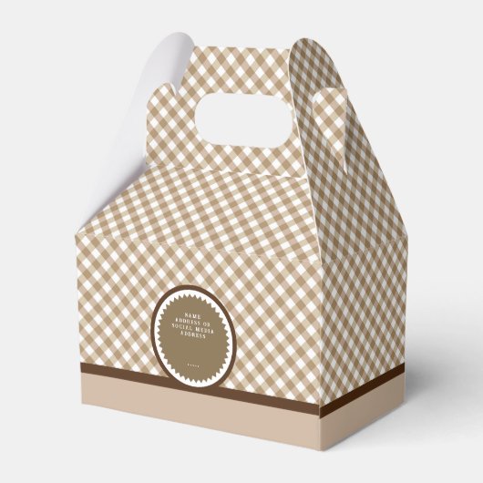 Brown Buffalo Gingham Geschenkschachtel (Rückseite)