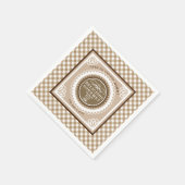 Brown Buffalo Gingham. Servietten (Ecke)