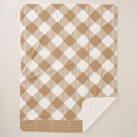 Brown Buffalo kariert Sherpadecke (Vorderseite)