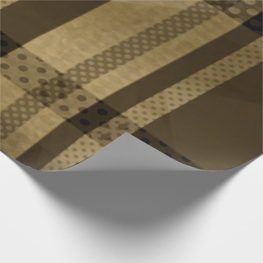 Brown Buffalo Kariert Wrapping Paper Geschenkpapier (Ecke)