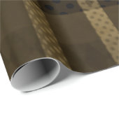Brown Buffalo Kariert Wrapping Paper Geschenkpapier (Rolleneckpunkt)
