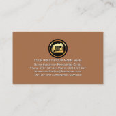 Brown Building Frame With Handyman Tools Visitenkarte (Rückseite)