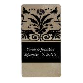 Brown Bumble Bee Damask Save the Date (Vorne)