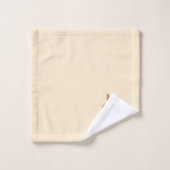 Brown Bunny auf Light Champagne Beige Badhandtuch Set (Waschlappen)