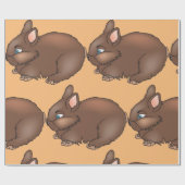 Brown Bunny Rabbit Geschenkpapier (Flach)