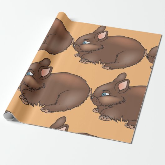 Brown Bunny Rabbit Geschenkpapier (Ungerollt)