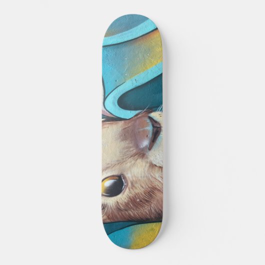 Brown Bunny Rabbit Mural Skateboard (Vorderseite)
