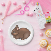 Brown Bunny Rabbit Pappteller (Party)