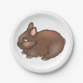 Brown Bunny Rabbit Pappteller (Vorderseite)