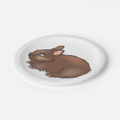 Brown Bunny Rabbit Pappteller (Schrägansicht)