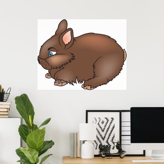 Brown Bunny Rabbit Poster (Heimbüro)
