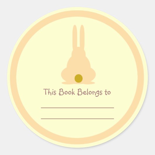 Brown Bunny Runder Aufkleber (Vorderseite)