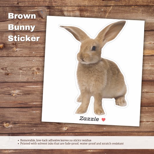 Brown Bunny Sticker