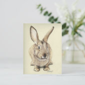 "Brown Bunny" Tierart Postkarte (Stehend Vorderseite)