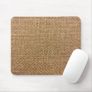 Brown Burlap Mousepad