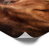 Brown Burmese Cat Poster (Ecke)