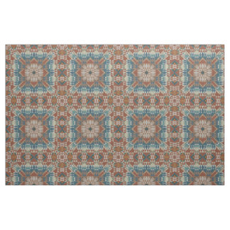 Brown Burnt Orange Taupe Blue Aquamarine Ethnic Lo Stoff