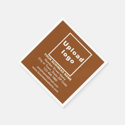 Brown Business Brand on Paper Napkin Serviette (Ecke)