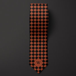 Brown Business Checkered Monogram Krawatte