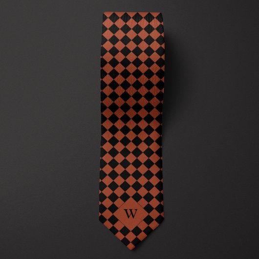 Brown Business Checkered Monogram Krawatte